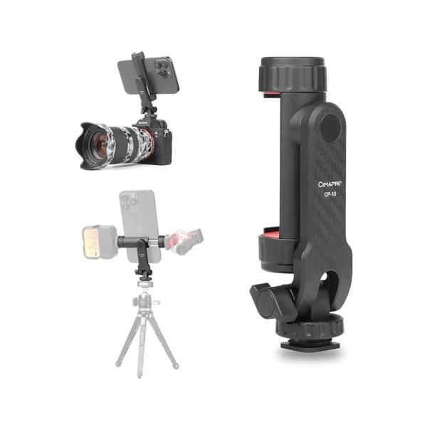他サイト： XILETU CP10携帯ホルダー 三脚スマホホルダーカメラ ホットシュー スマホ アダプター アタッチメントホルダー スマートフォン360度回の商品画像