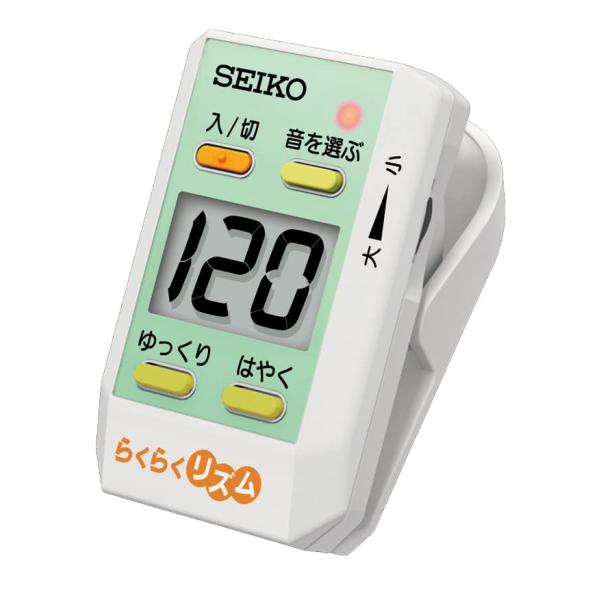 他サイト： SEIKO(セイコー) シンプルメトロノーム クリップ式 らくらくリズム DM51RH 大きな数字 日本語表示で見やすい かんたん設定の商品画像