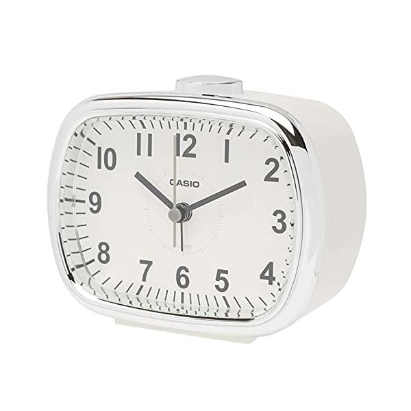 モダンクリーム/91×109×62mm/TQ-159-7JF・パッケージ個数:1・機能:電子音アラーム、スヌーズ機能、ライト、ステップ秒針・推奨電池:単3マンガン乾電池×1・本体サイズ:(約)高さ9.1×幅10.9×奥行き6.2cm