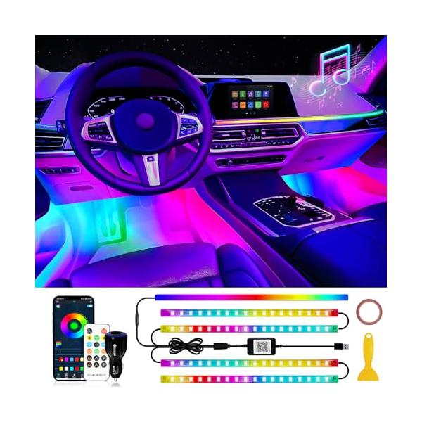 DUOFU365 LEDテープライト 車 フットライト アンビエントライト
