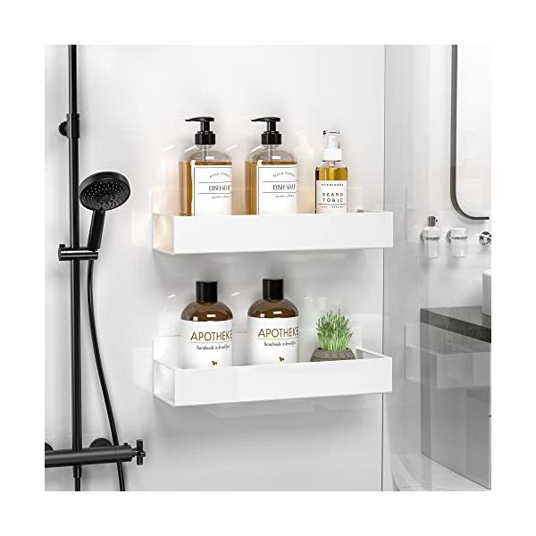 モダンホワイト/2段式/-・Color:ホワイトSize:2段式・バスルームとキッチン収納浴室ラックは高品質の素材で作られており、耐久性と安定性抜群。耐用年数が長く、表面は電気泳動+粉体塗装の2層防錆処理を採用しており、錆びません。キッチン...