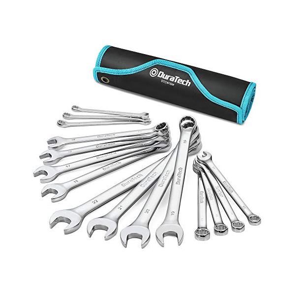 他サイト： DURATECH コンビネーションレンチ スパナセット コンビネーションスパナ 8〜22mm CR-V製 鏡面仕上げ 車メンテナンス 組み立ての商品画像