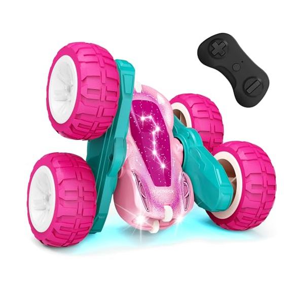 ピック/-/-・Color:ピック・カッコいいデザイン&amp;LEDライト付きピンクの外観にきれいな模様が施されたこのラジコンカーは、印象的で特別なビジュアル体験ををもたらします。車体はLEDライト付きで、夜間にライトアップされ、ラジコン...