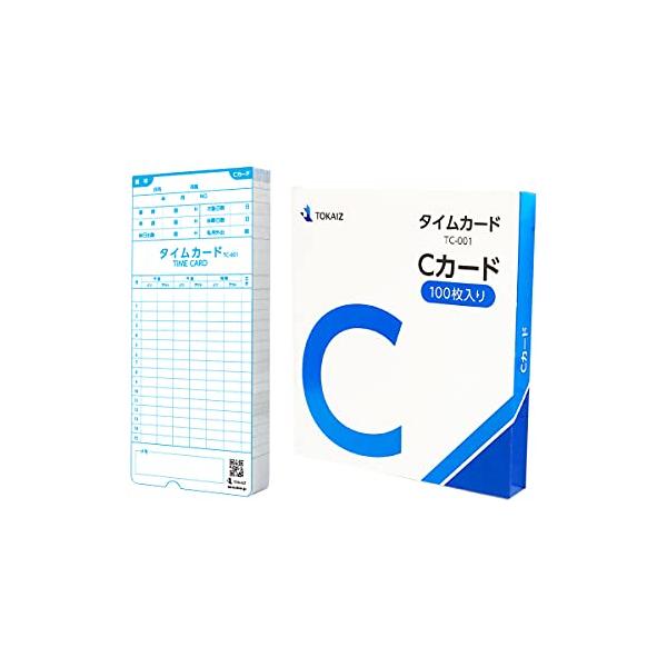 TOKAIZ Cカード TC-001 100枚入り タイムカード タイムレコーダー TR-001 TR-001S シリーズ専用