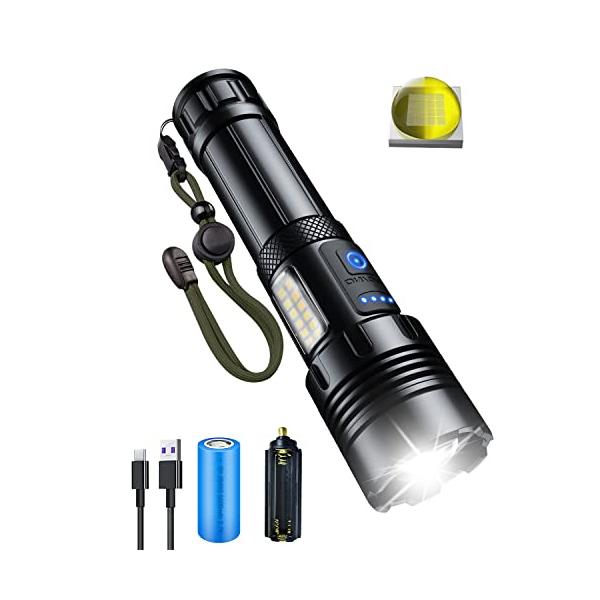 XHP160LED 高輝度モデル懐中電灯 強力 10000ルーメン Type-C 懐中電灯