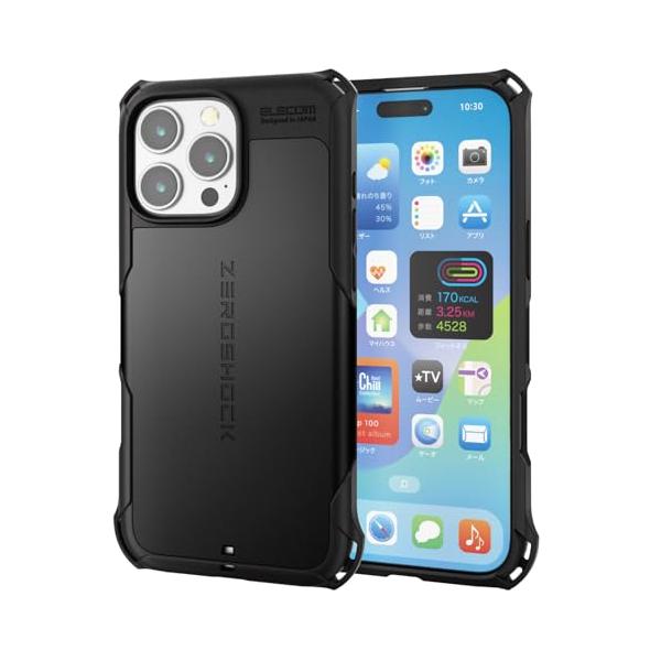 エレコム iPhone 16 Pro Max ケース クリア 耐衝撃 衝撃吸収 ZEROSHOCK