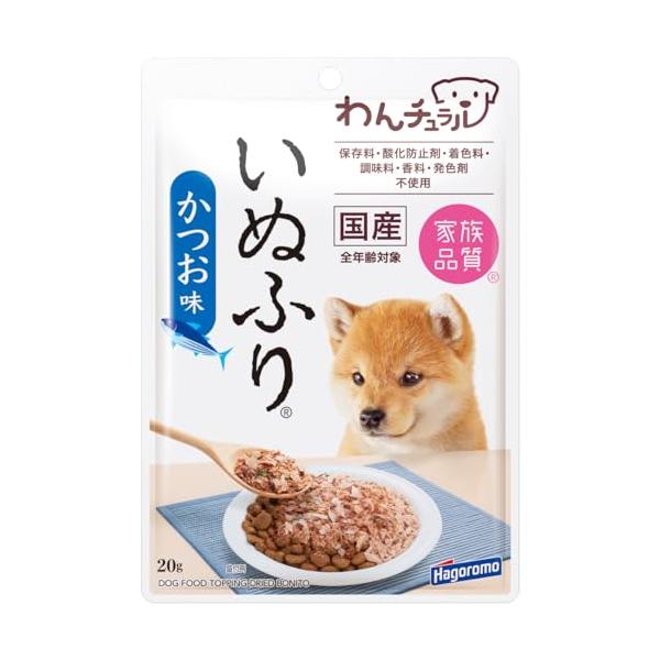 他サイト： はごろも わんチュラル いぬふり （国産）かつお味 20グラム×5個 (まとめ買い)の商品画像
