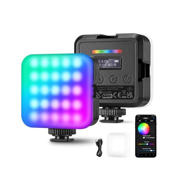 NEEWER RGB62 マグネットRGBビデオライト アップグレード版APP