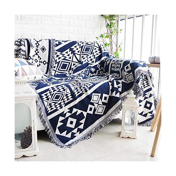 他サイト： HomeFirst 北欧風 マルチカバー 長方形 ソファーカバー 多機能 ブランケット マルチカバー ソファ ベッドカバー フリンジ付き 綿 1の商品画像