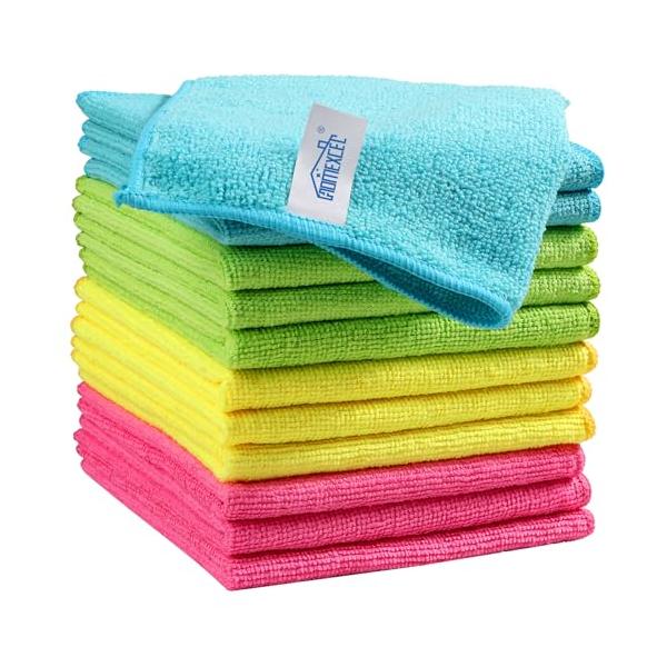 HOMEXCEL マイクロファイバークロス タオル 12枚入 (キッチンクロス