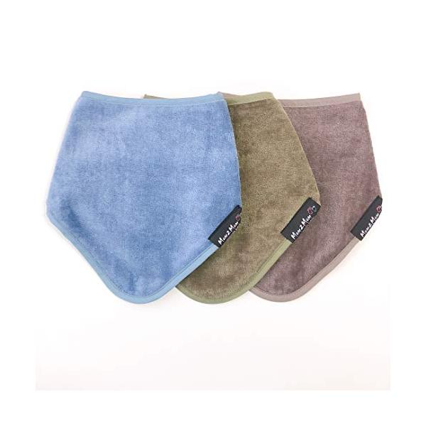 他サイト： Mum 2 Mum(マムトゥーマム) バンダナビブ3枚セット デニム・オリーブ・マッシュルーム 3枚の商品画像