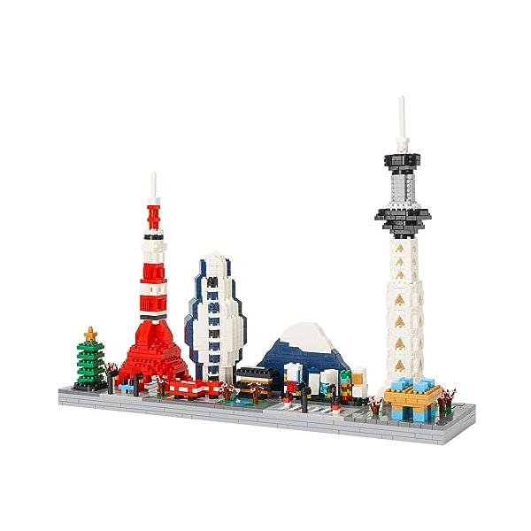 東京・Style:東京・内容物：ブロック（1880pcs）、組立説明書 　　完成したサイズ：約32*8*23.5cm・シティシリーズ 東京：都市を再現するシリーズ「東京」、スカイツリー、東京タワー、富士山、五重塔、モード学園コクーンタワーな...