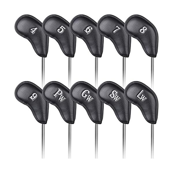 最終値下げ！キャディバック、アイアンカバー、ヘッドカバーセット ゴルフアイアンカバー マグネット 10pcs(4-9PWGWSWLW) ウェッジカバー
