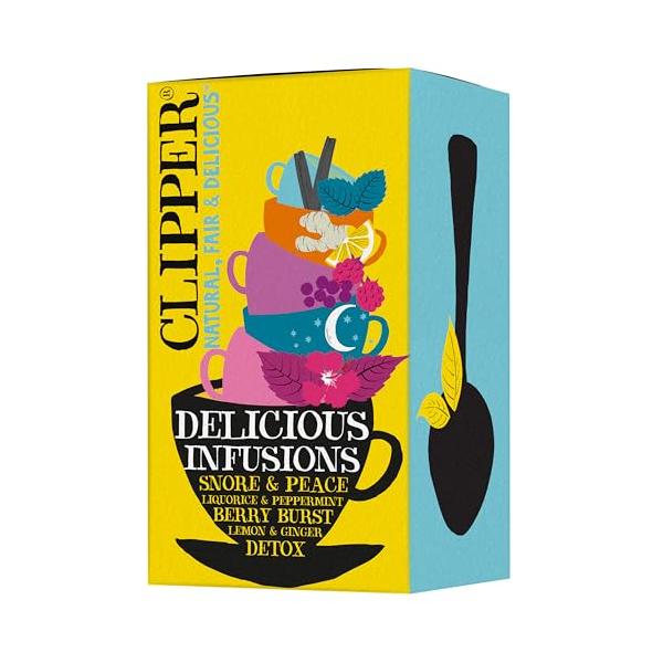 他サイト： クリッパー ティー オーガニック アソート ティー 20 ティーバッグ ハーブティー トライアル セット、カフェインフリー、イギリス産、ナチュラの商品画像