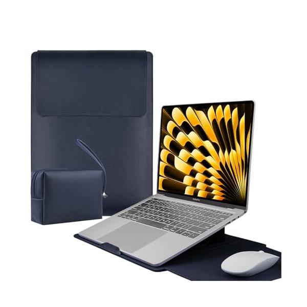 LuFiYa 3in1ノートパソコン用スリーブ pcスタンドとマウスパッド付き MacBook Air/MacBook Pro/iPad Air
