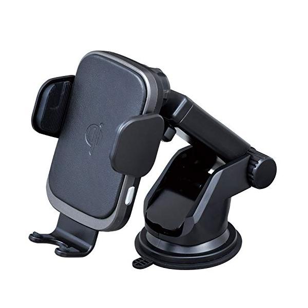 他サイト： セイワ(SEIWA) 車内用品 Qi ワイヤレス充電器 ホルダー iPhone スマートフォン ブラック D586 自動開閉 スマホ 360度回の商品画像
