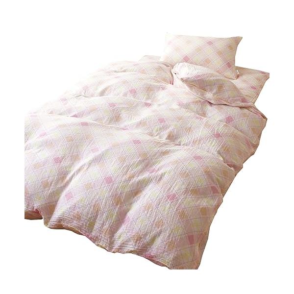 メリーナイト 掛け布団カバー 2重ガーゼ 「プレリエ」 ピンク シングル