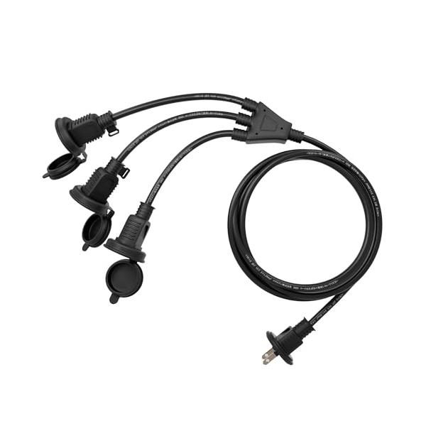 延長コード専門家] 防水型 防雨延長コード 分配コード 電源ケーブル