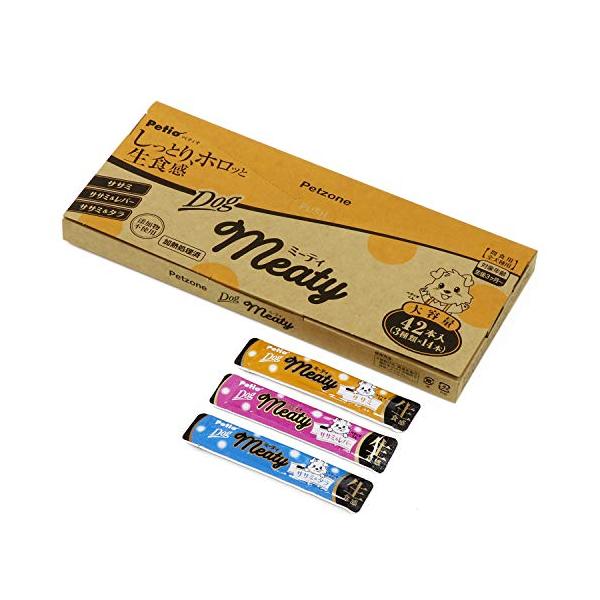 ペティオ (Petio) Petzone(ペットゾーン)犬用おやつ Meaty ミーティ (無添加) バラエティボックス 3種の味