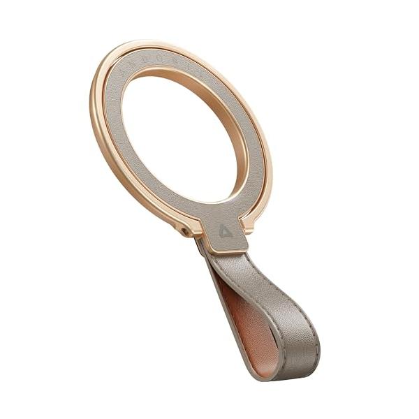 エレファントグレー/-/MagStand Pro-leather-Elephant Gray・Model:MagStand Pro-leather-Elephant Gray・より快適な視野角・より快適な暮らし市販の小型スマホリングでは縦置...