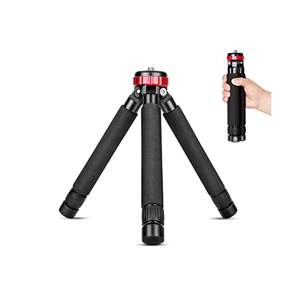 他サイト： Koolehaoda ミニ三脚卓上カメラ三脚アルミ合金設計ポータブルトラベル三脚1/4と3/8のネジ取り付け、耐荷重10kg、一眼レフカメラ、ミの商品画像