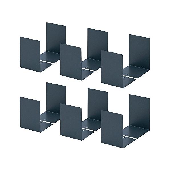 他サイト： カール事務器 ブックエンド 大 LB-55A-E ダークグレー 6組セットの商品画像