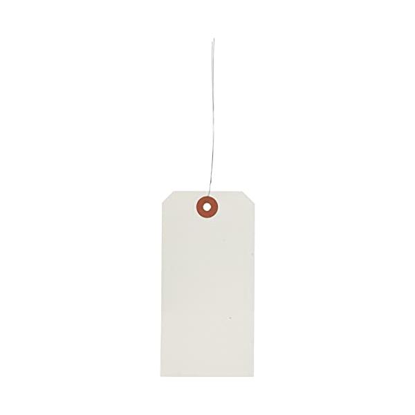 長門屋商店 RoHS対応針金再生紙荷札 2号(大)120mm×60mm 200枚P ニ-N512