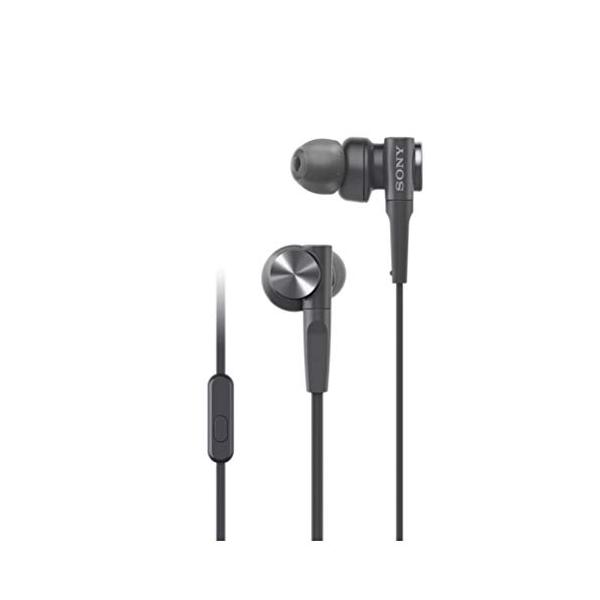 他サイト： ソニー イヤホン 重低音モデル MDR-XB55AP : カナル型 リモコン・マイク付き ブラック MDR-XB55AP Bの商品画像