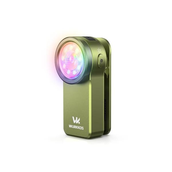 Wurkkos HD03 クリップライト LED軽量小型懐中電灯680ルーメン3つの光源スポット/フラッドライトとRGBカラーライト Type-