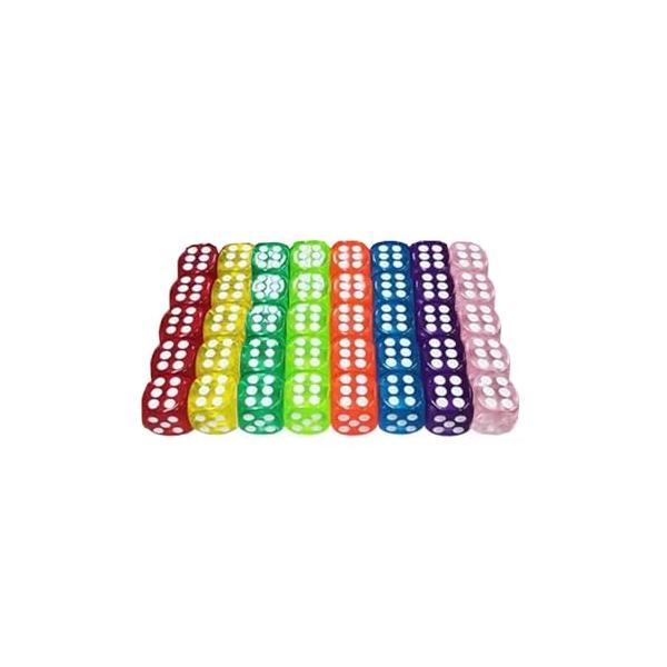 YAARUJEE ダイス サイコロ クリア カラフル 立方体 6面 アクリル