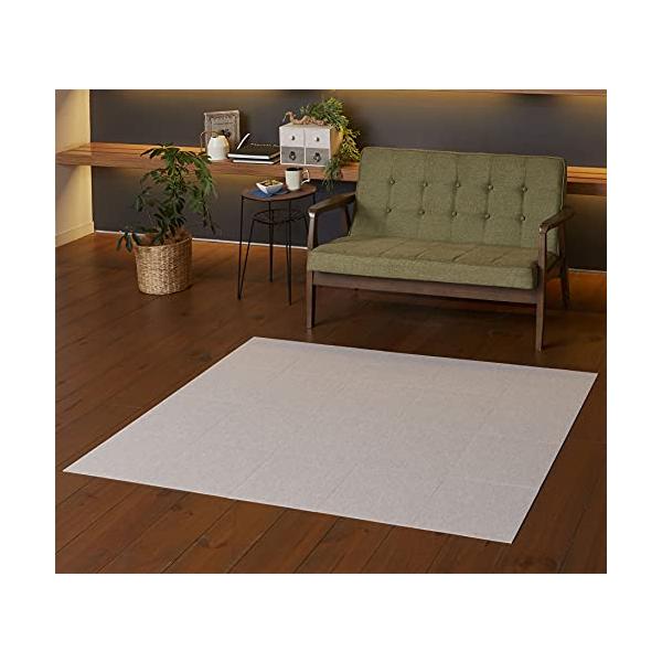 他サイト： 日本製 撥水 消臭 洗えるサンコー ずれない タイルカーペット 30×30cm ライトベージュ 20枚 フラットタイプ おくだけ吸着 ジョイントの商品画像