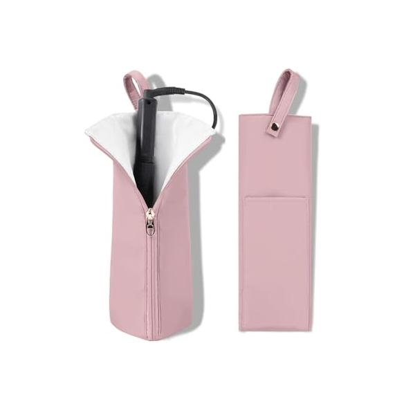 Easy-U ヘアアイロン ケース 耐熱 300度 吊り下げ ヘアアイロンポーチ