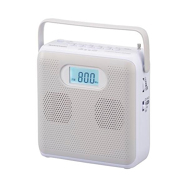 オーム電機AudioComm CDプレーヤー ポータブル ステレオ ラジオ 小型