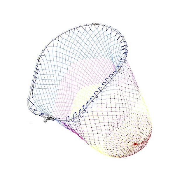SANLIKE 玉網 大型たも網 アルミオーバル 折りたたみ玉枠 ナイロンネット ランディングネット タモ網 Lサイズ