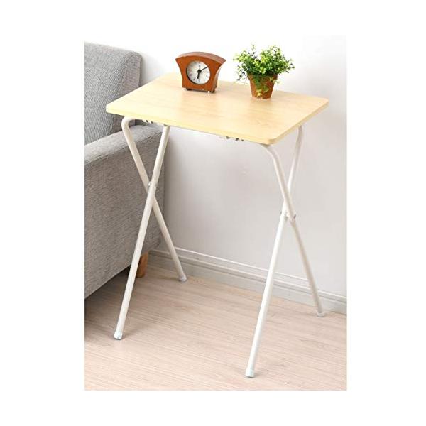 折りたたみウッドナチュラル/ホワイト/幅50×奥行48×高さ70cm/RYST5040H(WN/WH2)・Color:ウッドナチュラル/ホワイトPatternName:2レギュラー・パッケージ個数:1・完成品(組立不要)・本体サイズ: 幅5...