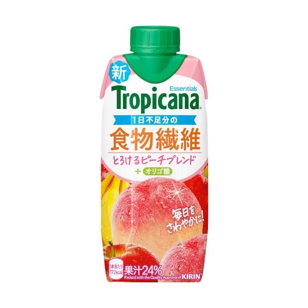 他サイト： キリン トロピカーナ エッセンシャルズ 食物繊維 330ml 12本 紙 パック 1日不足分 オリゴ糖 果汁飲料 ジュースの商品画像