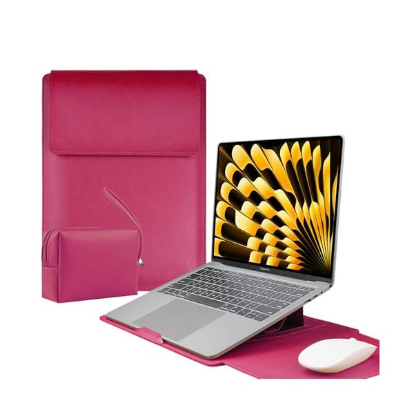 LuFiYa 3in1ノートパソコン用スリーブ pcスタンドとマウスパッド付き MacBook Air/MacBook Pro/iPad Air