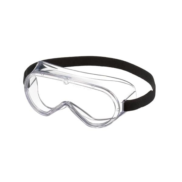 セーフティゴーグル密閉タイプクリア/Free Size/YG-5090HFN・PatternName:単品・パッケージ個数:1・フレームに通気口がなく、外部からの細かな粉じんや飛沫などの侵入を防止する無気孔フレーム。防疫や緊急消毒作業などで...