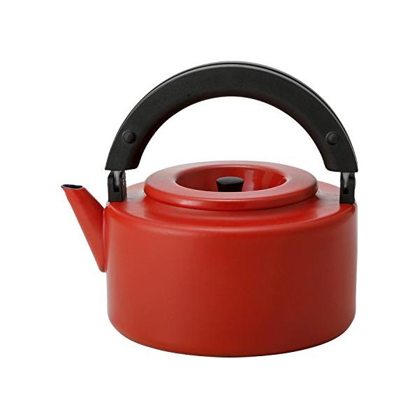 シービージャパン やかん レッド IH対応 1.6L フラット ケトル 茶こし
