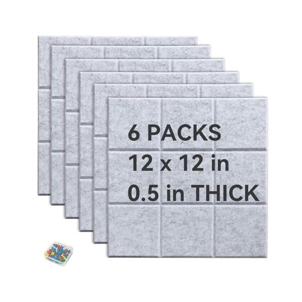 9グリッドグレー/60*90cm（6枚入り）/-・Size:60*90cm（6枚入り）Color:9グリッドグレー・環境に優しく安全な素材：フェルトボードは、従来のコルクボードに代わる現代的な製品で、接着剤や化学薬品を使用せず、安全で無臭の...