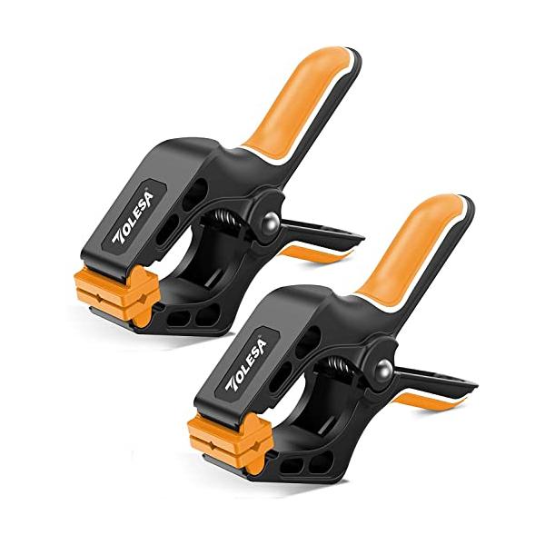 他サイト： TOLESA スプリングクランプ 96mm(3.7インチ) ×2 強力 高強度 ナイロン 圧着 溶接 切断 DIY工具 木工・撮影用 固定クランの商品画像