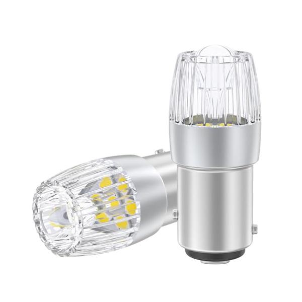 12V-24V車用S25 LEDダブル球 ホワイト 爆光 BAY15D P21/5W LEDバルブ