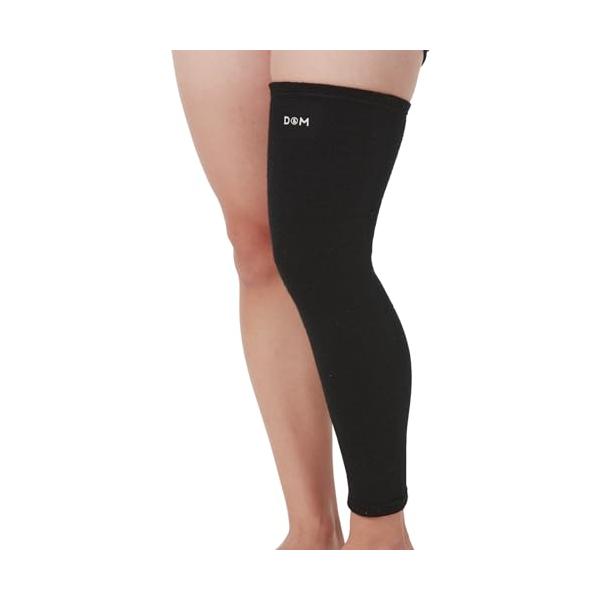 他サイト： [ディーアンドエム] 膝サポーター バレーボール ロング 黒 左右兼用 １個入 日本製 フリーサイズ ＃896 ひざももスーパーロング 膝 ももの商品画像