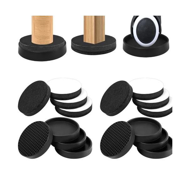 ブラック-8個セット/M-丸型/-・Size:M-丸型Color:ブラック-8個セット・防滑、スライドこの家具保護パッドセットには、8枚の防滑パッドと8枚のフェルトが含まれており。円形のデザインの防滑パッドは、底部にハチの巣状の高品質で密な...