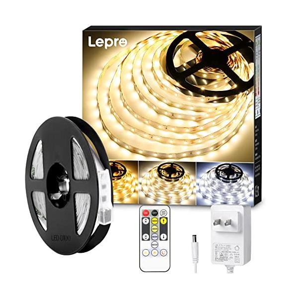 他サイト： Lepro LED テープライト 10m ledテープ 電球色・昼光色・昼白色 調光調色 明るさ調整 間接照明 リモコン付き イルミネーションラの商品画像