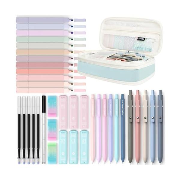 Four Candies 文房具セット 筆箱 蛍光ペン ボールペン 0.5 & 0.7&0.9mm