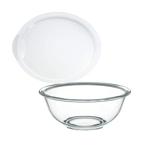 iwaki(イワキ) 耐熱ガラス ボウル 丸型 2.5L + レンジカバー 2.5L用