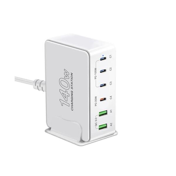 PD充電器 USB充電器 合計140W type-c急速充電器PD 3.0、PPS、QC4+対応