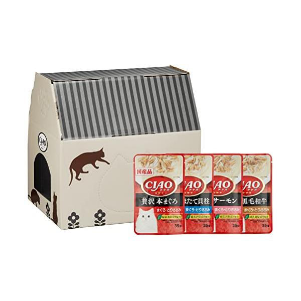 他サイト： Figaro(フィガロ) CIAOパウチ 贅沢バラエティ 35g×48袋 猫用 ウェットフードの商品画像