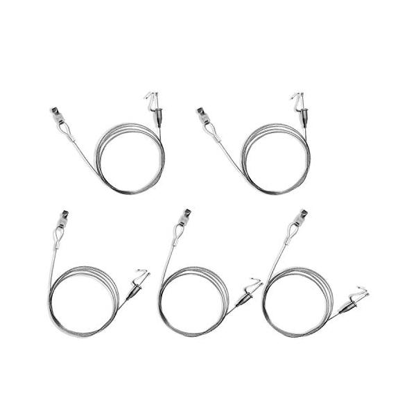 シルバー/1.5mm*2m/-・パッケージ個数:1・フック形状の自在金具とワイヤーがセットになった吊下げ金具です。・サイズ:全長：約2M ワイヤー 直径：約1.5mm 耐荷重：約40kg・適用場合額縁や掛軸、美術品、パネル、ポスター、賞状、...